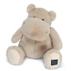 Peluche hippopotame 40 cm beige