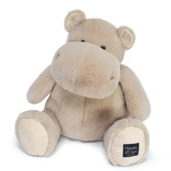 Peluche hippopotame 40 cm beige