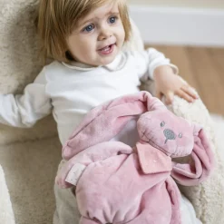 Peluche lapidou avec bandana phosphorescent glow vieux rose 36 cm