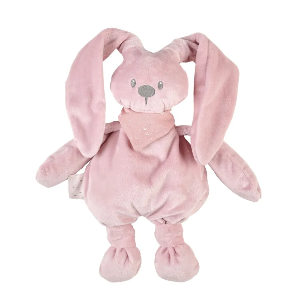 Peluche lapidou avec bandana phosphorescent glow vieux rose 36 cm