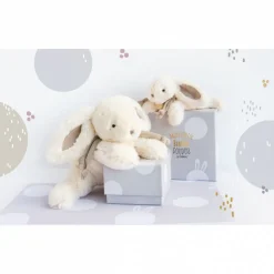 Peluche lapin bonbon 16 cm taupe