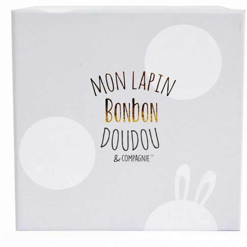 Peluche lapin bonbon 16 cm taupe