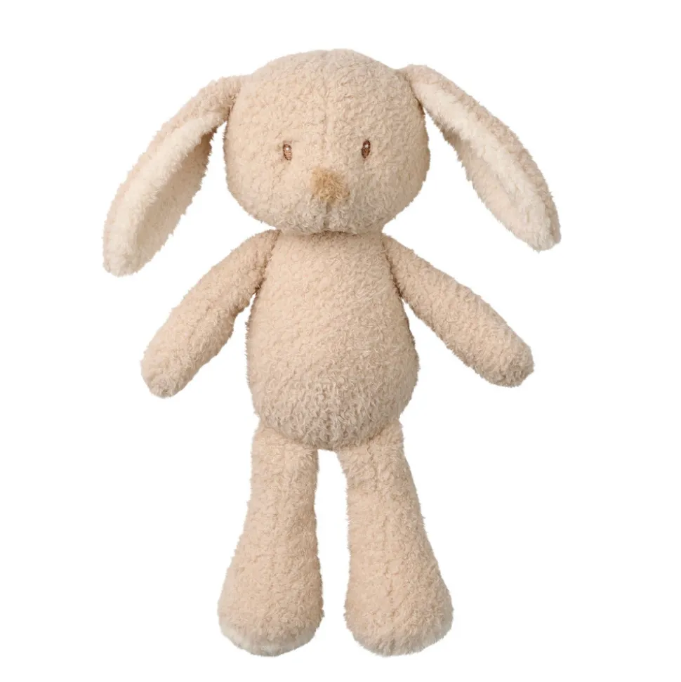 Peluche lapin bouclette 30cm beige teddy bouclette
