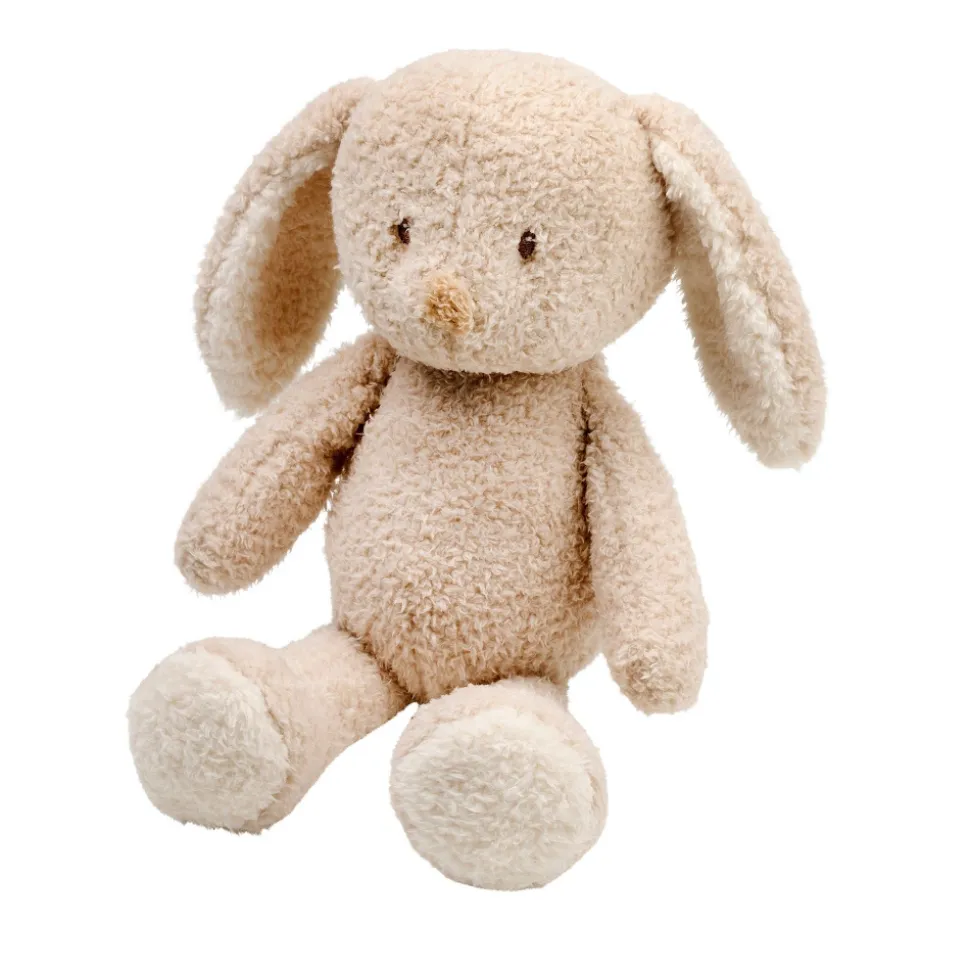 Peluche lapin bouclette 30cm beige teddy bouclette