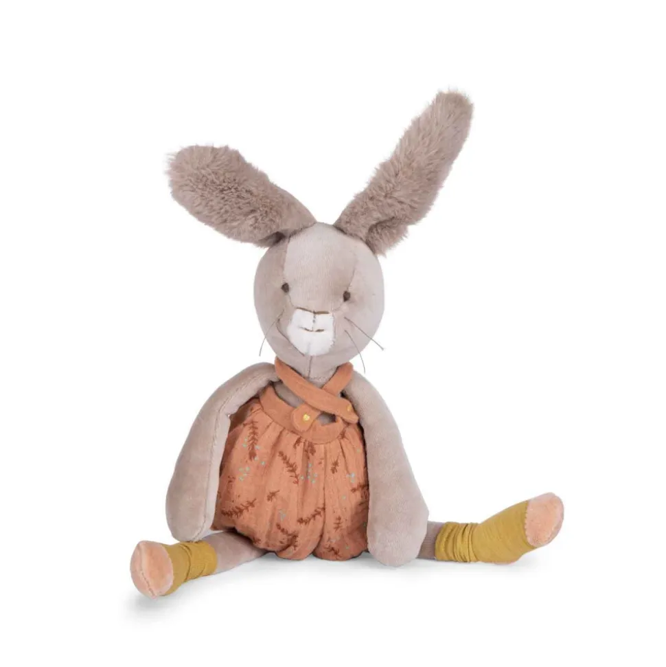 Peluche lapin 40cm trois petits lapins - argile