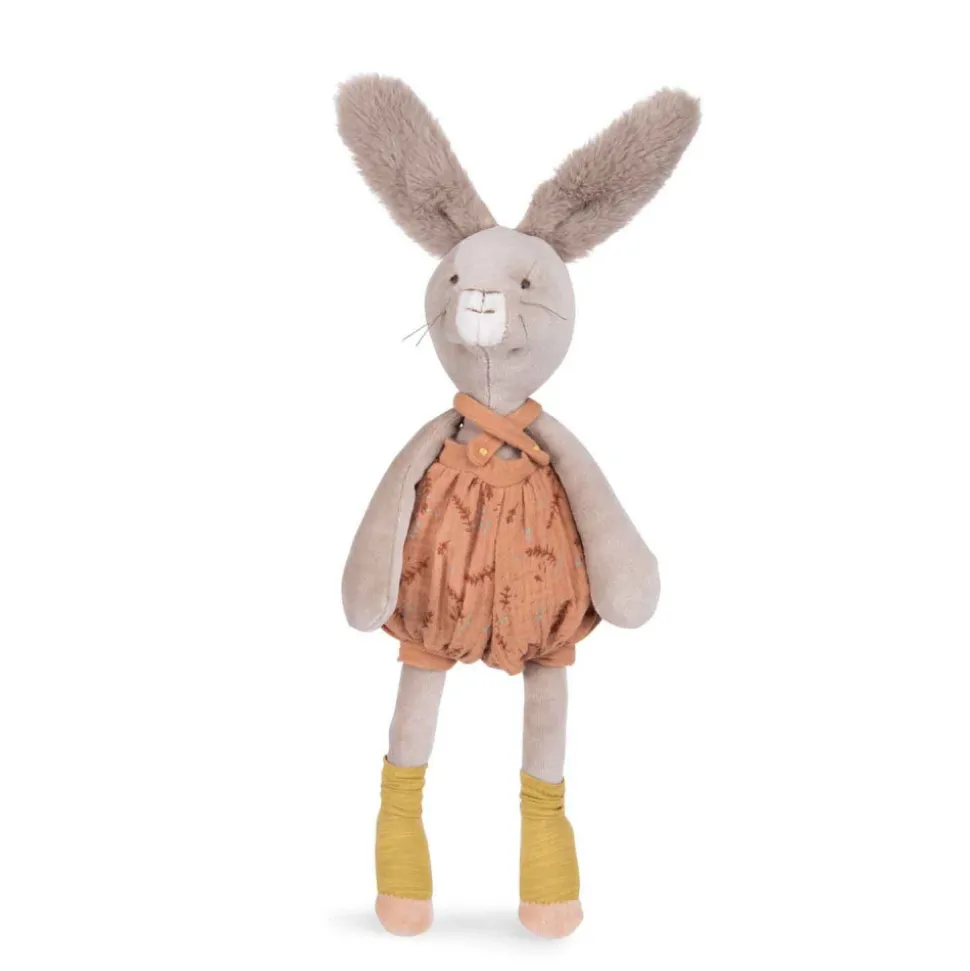 Peluche lapin 40cm trois petits lapins - argile