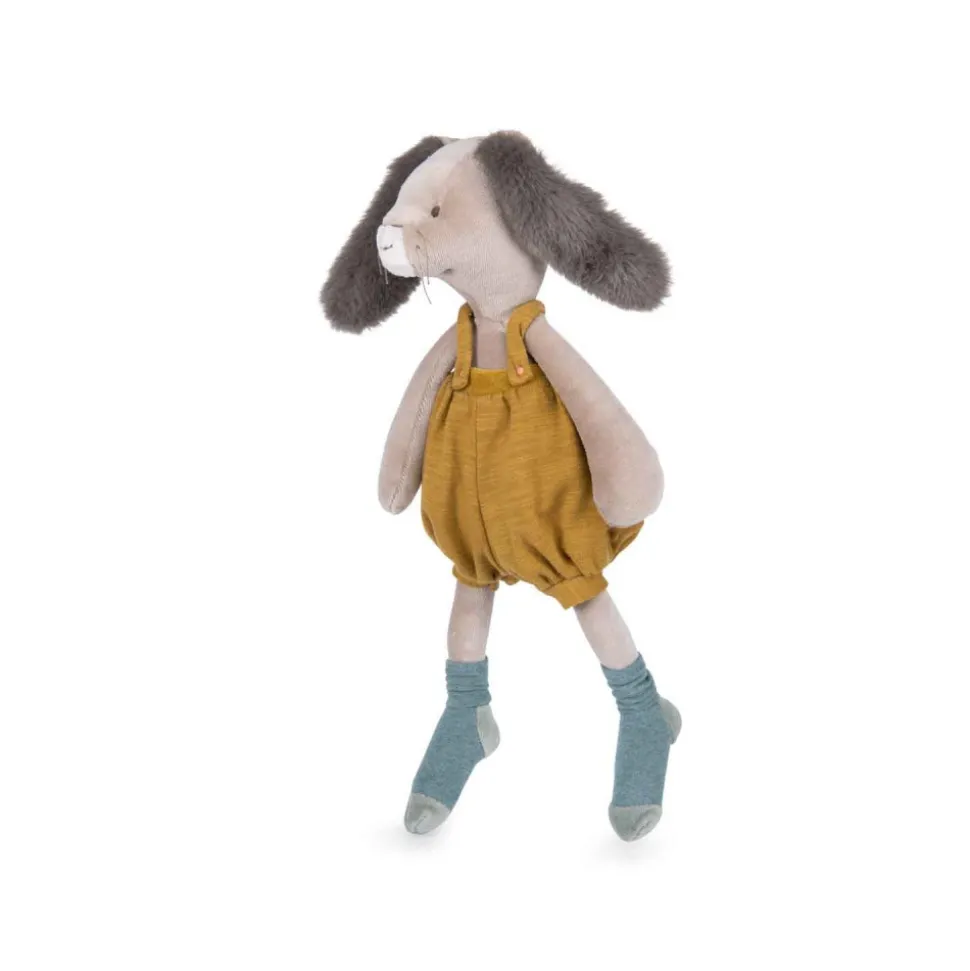 Peluche lapin 40cm trois petits lapins - ocre