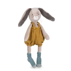 Peluche lapin 40cm trois petits lapins - ocre