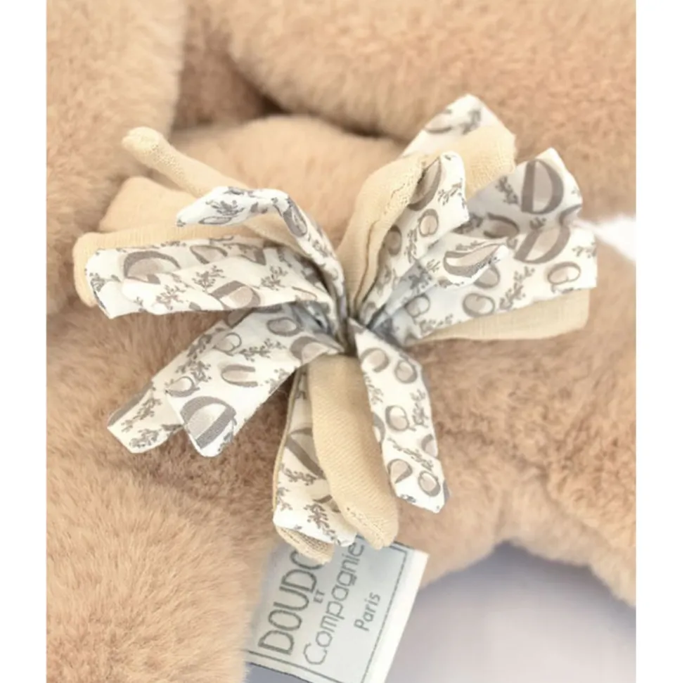 Peluche lapin doudou beige sable 25 cm