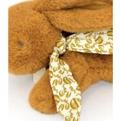 Peluche lapin doudou ocre 25 cm