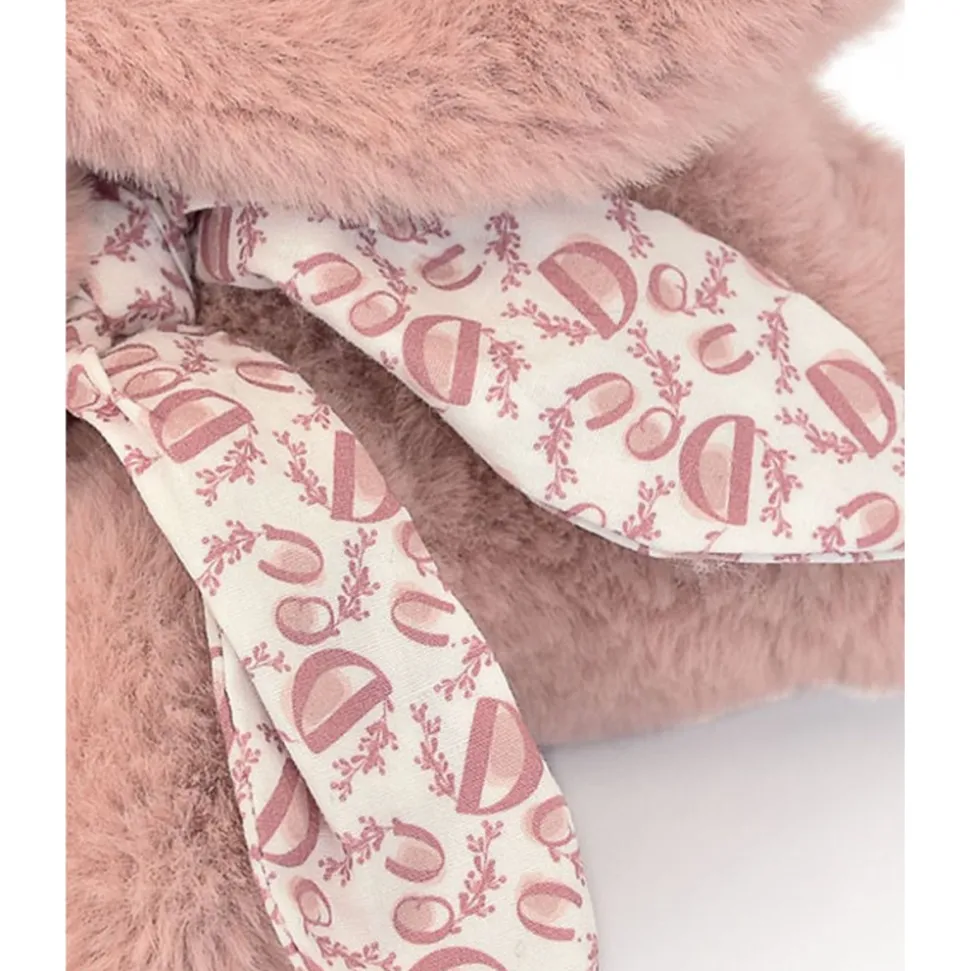 Peluche lapin doudou rose poudré 25 cm