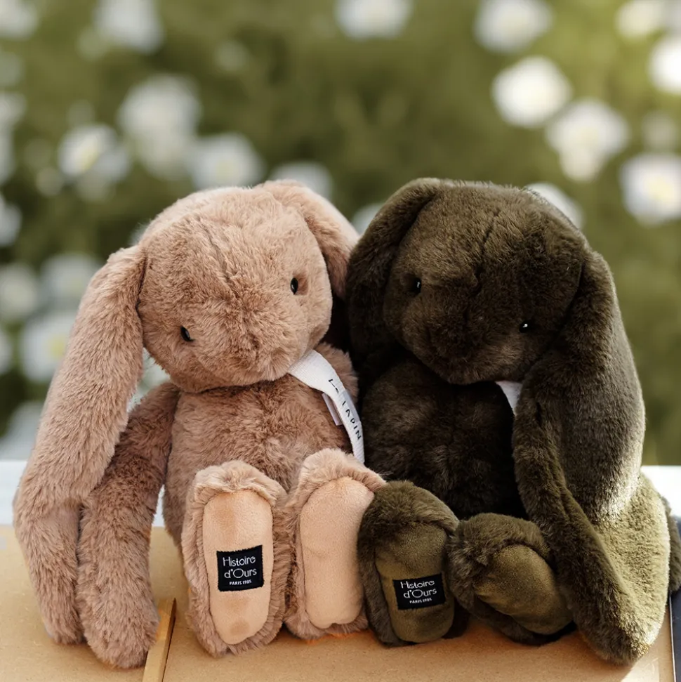 Peluche lapin noisette 32 cm