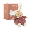 Peluche lapin patapouf 17 cm bordeaux