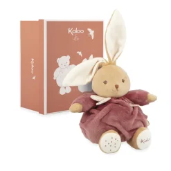 Peluche lapin patapouf 17 cm bordeaux