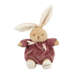 Peluche lapin patapouf 17 cm bordeaux