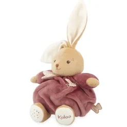 Peluche lapin patapouf 17 cm bordeaux