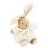 Peluche lapin patapouf 17 cm crème
