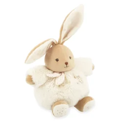 Peluche lapin patapouf 17 cm crème