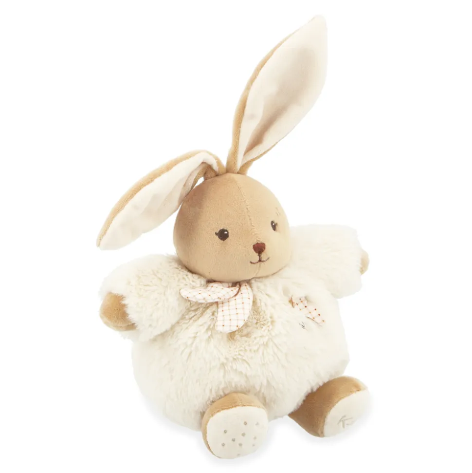 Peluche lapin patapouf 17 cm crème