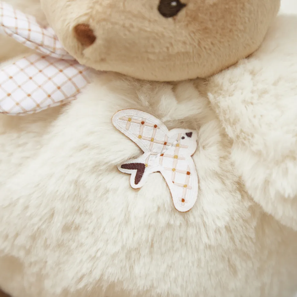 Peluche lapin patapouf 17 cm crème