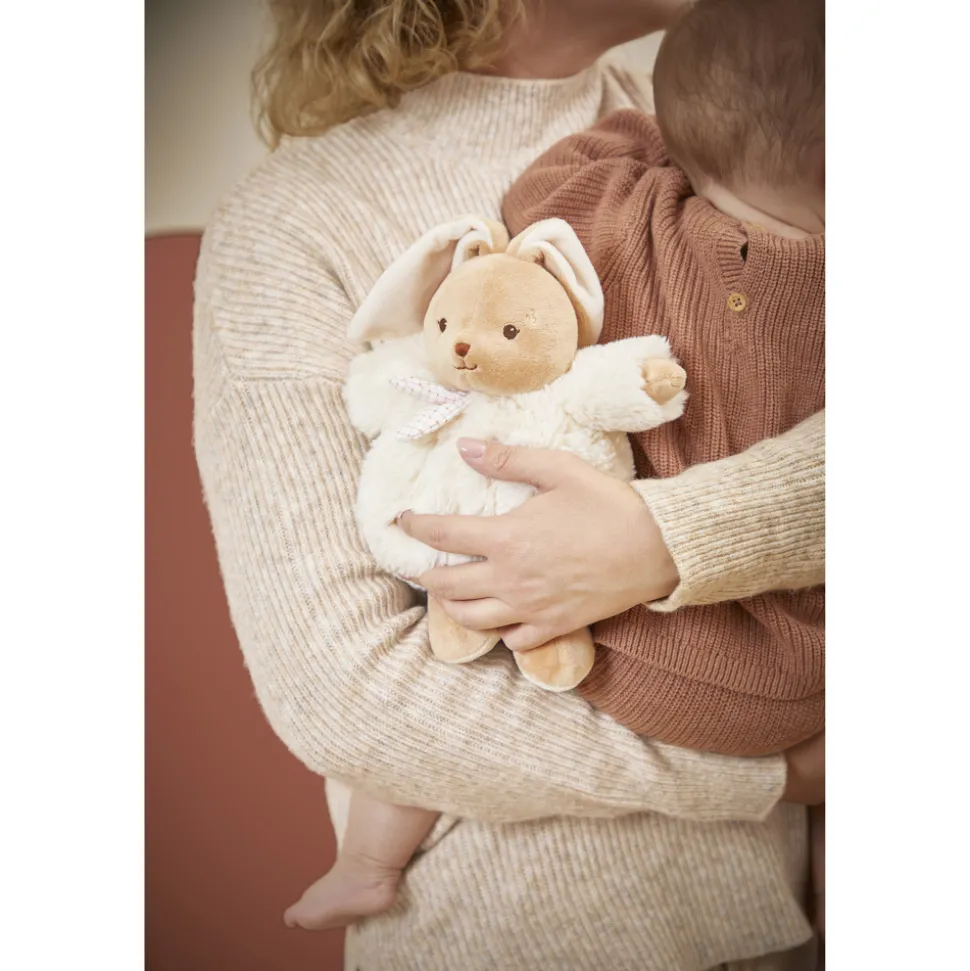 Peluche lapin patapouf 17 cm crème