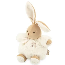 Peluche lapin patapouf 17 cm crème