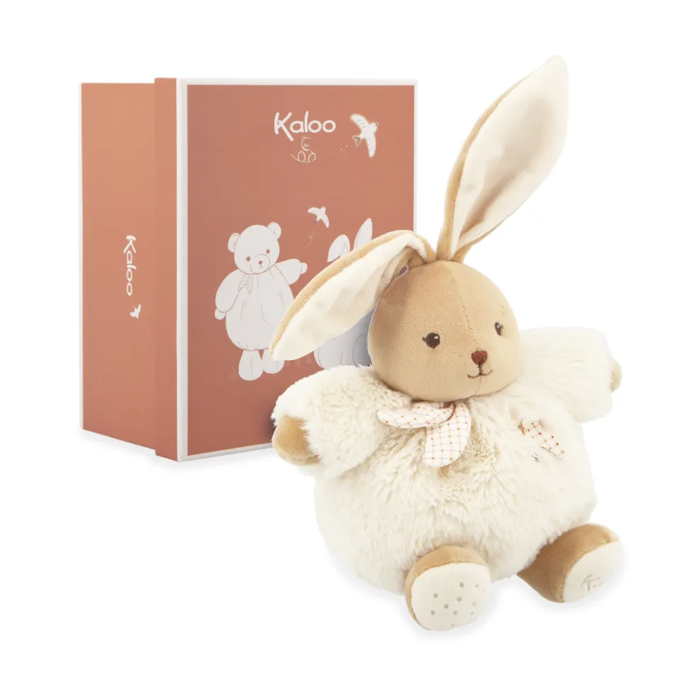 Peluche lapin patapouf 17 cm crème