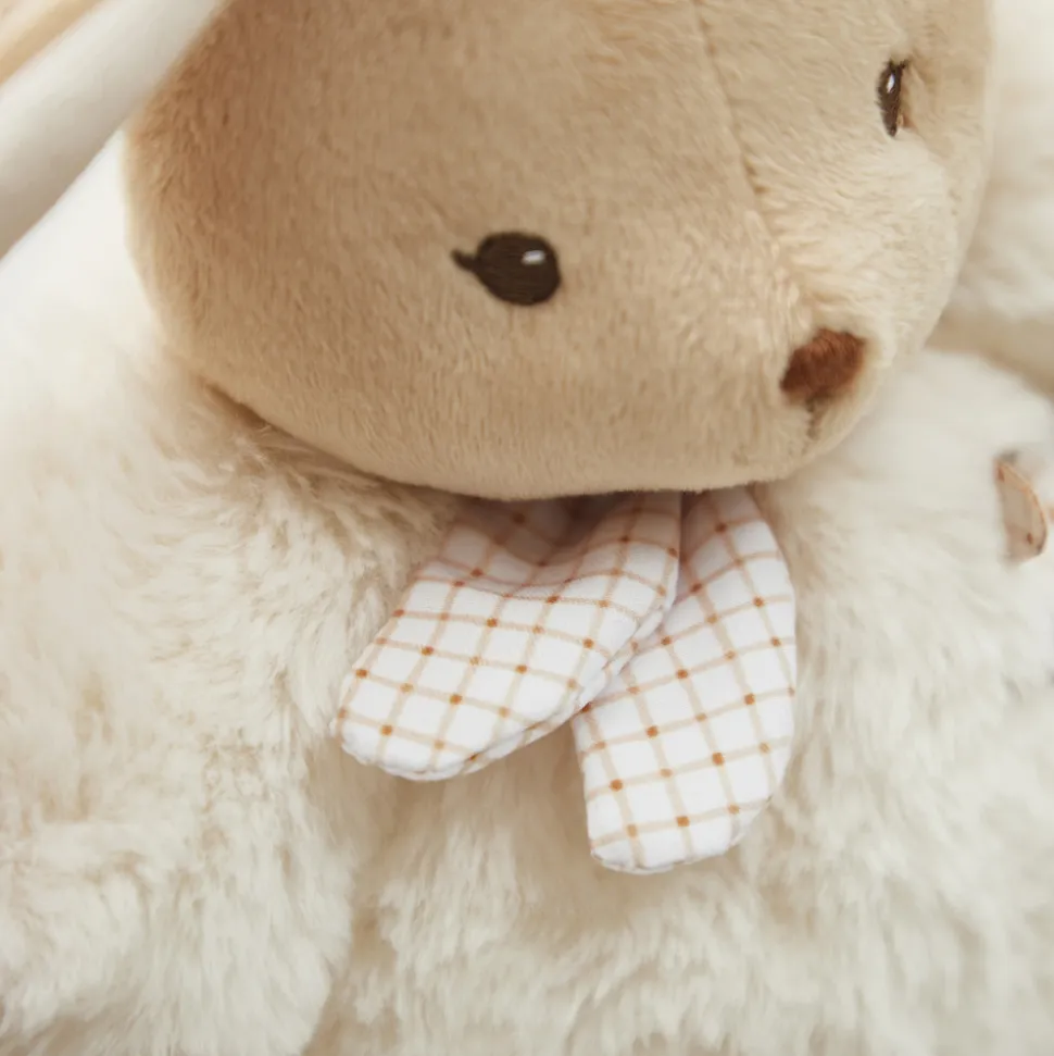 Peluche lapin patapouf 17 cm crème