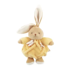 Peluche lapin patapouf 17 cm jaune