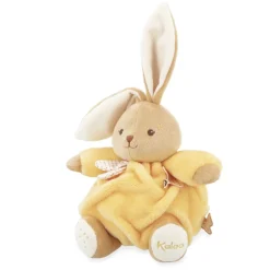 Peluche lapin patapouf 17 cm jaune