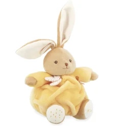 Peluche lapin patapouf 17 cm jaune