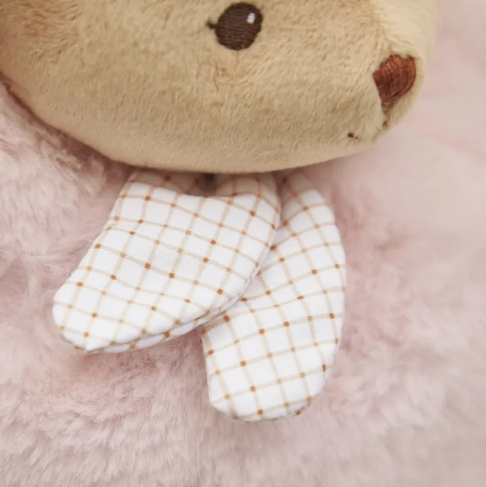 Peluche lapin patapouf 25 cm rose