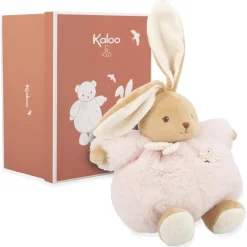 Peluche lapin patapouf 25 cm rose