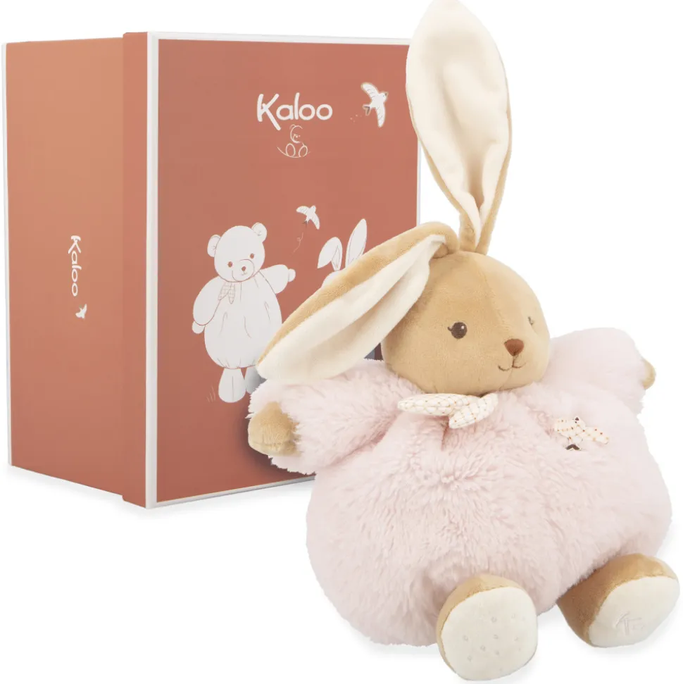 Peluche lapin patapouf 25 cm rose