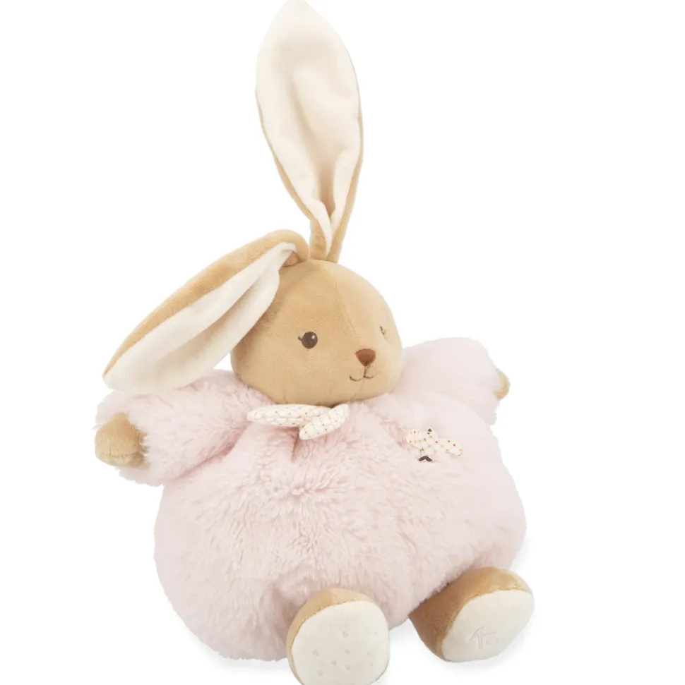 Peluche lapin patapouf 25 cm rose
