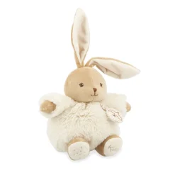 Peluche lapin patapouf musical 17 cm crème