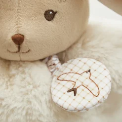 Peluche lapin patapouf musical 17 cm crème