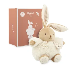 Peluche lapin patapouf musical 17 cm crème