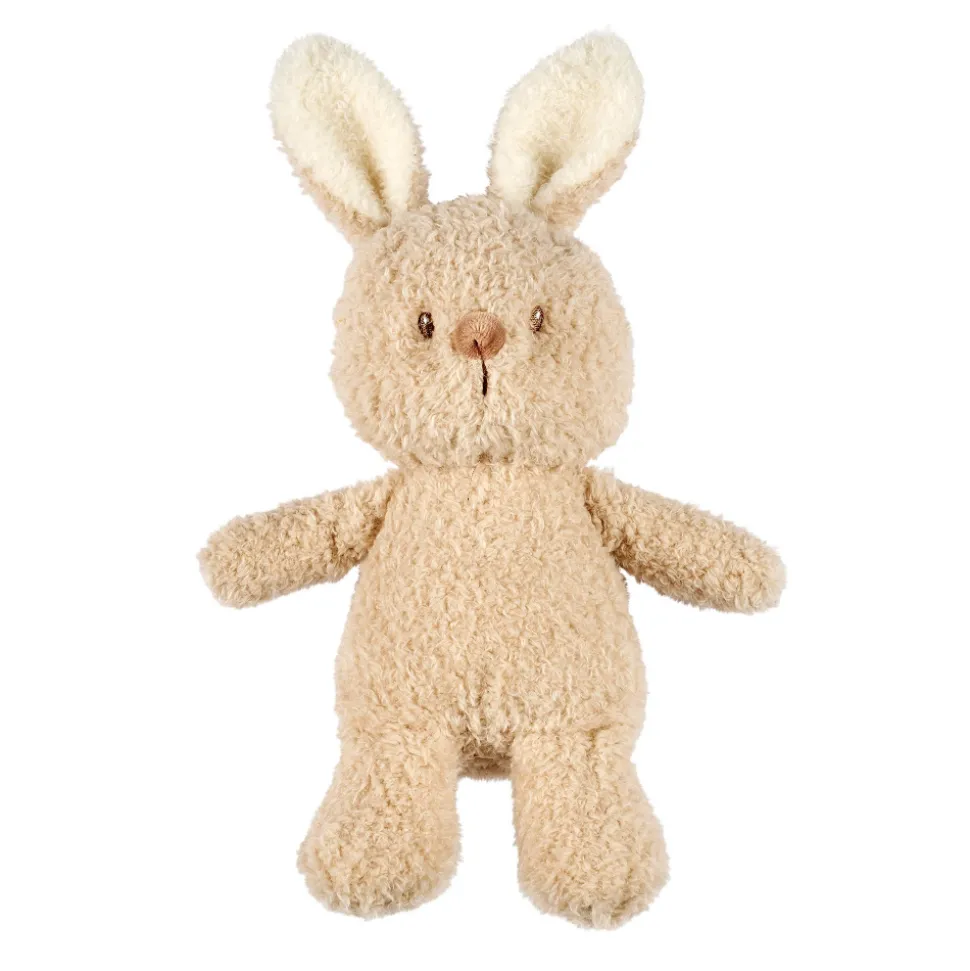 Peluche lapin teddy bouclette 24cm beige