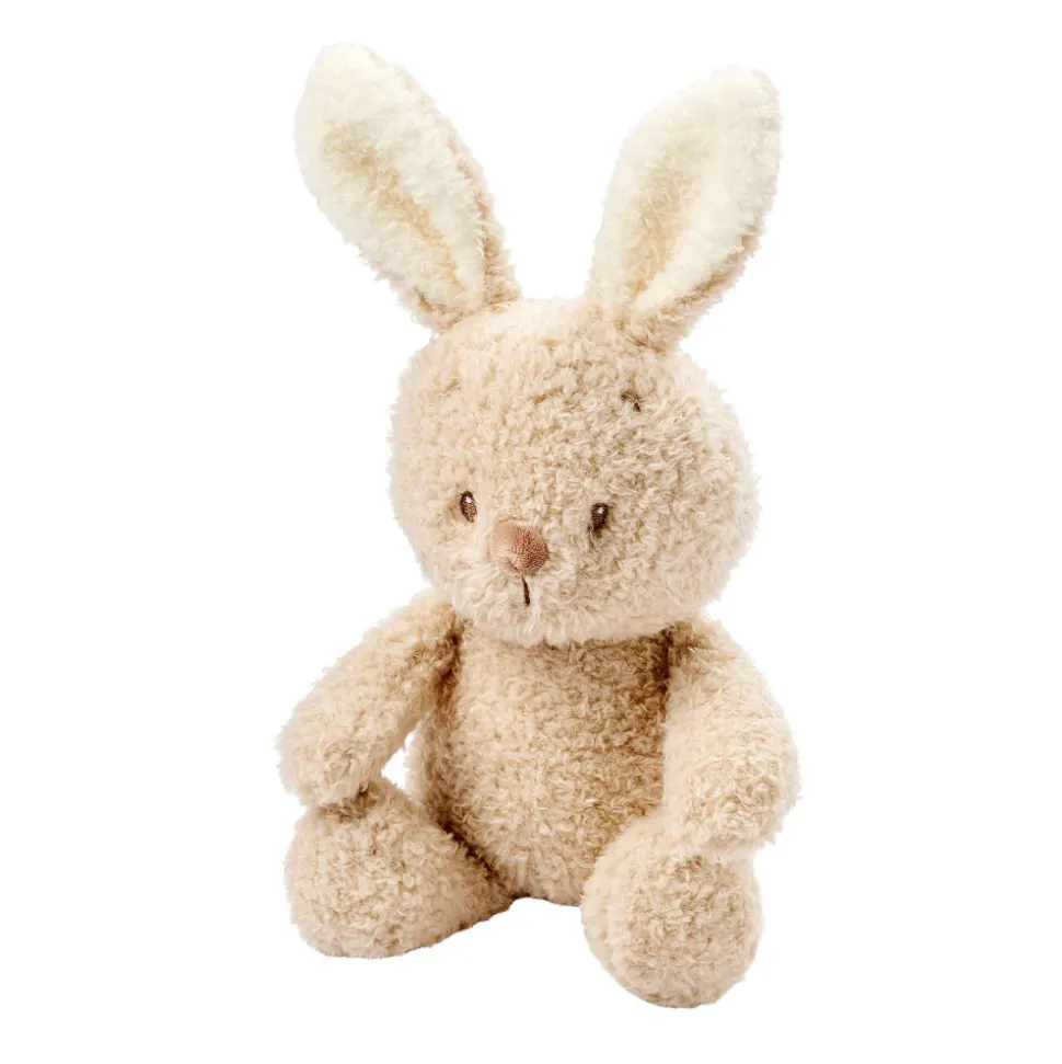 Peluche lapin teddy bouclette 24cm beige