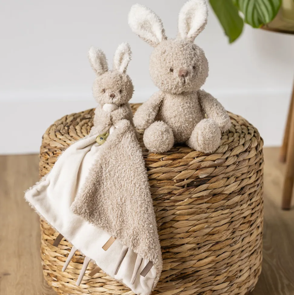 Peluche lapin teddy bouclette 24cm beige
