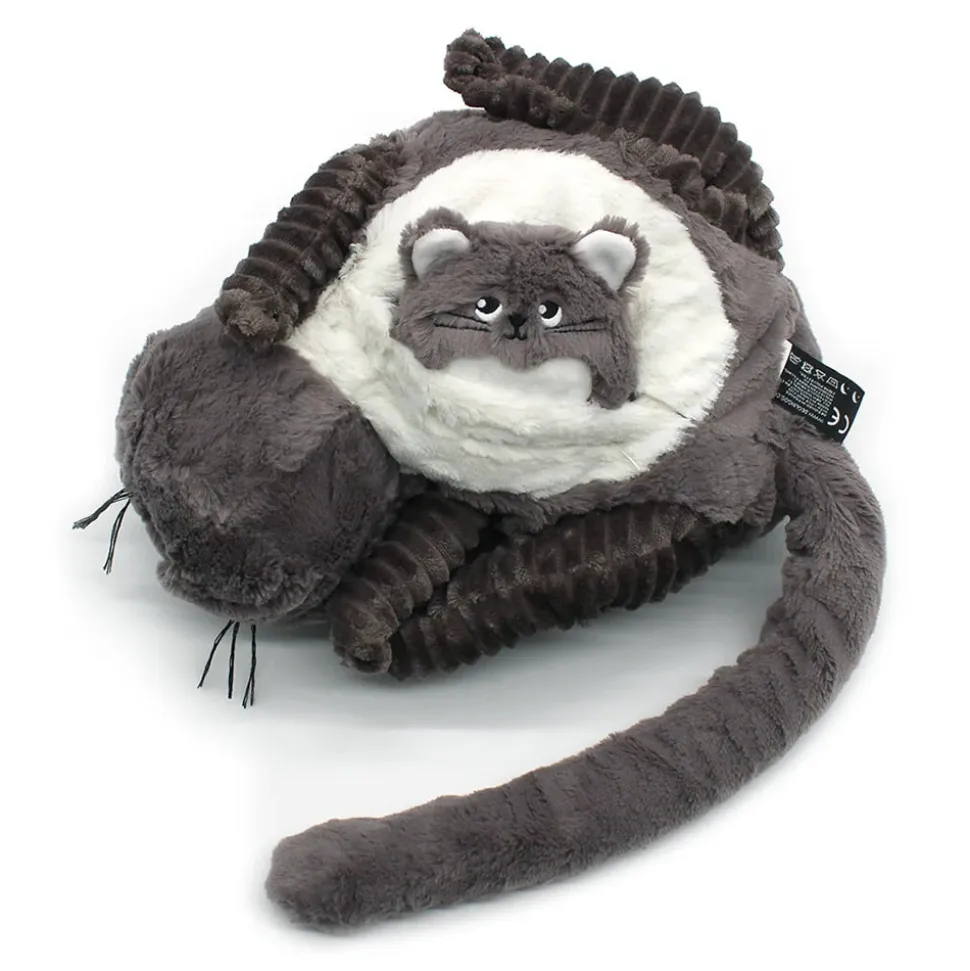 Peluche les ptipotos chat et son bébé gris