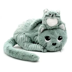 Peluche les ptipotos chat et son bébé menthe