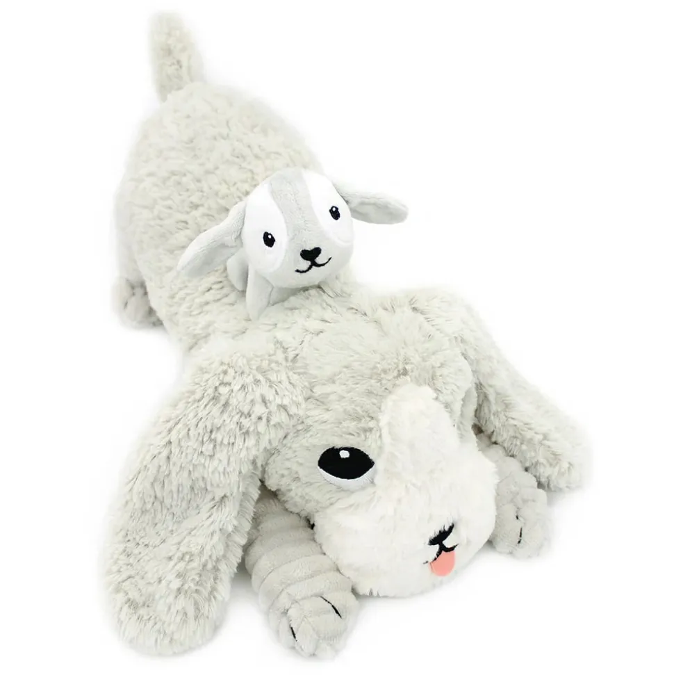 Peluche les ptipotos chien et son bébé gris