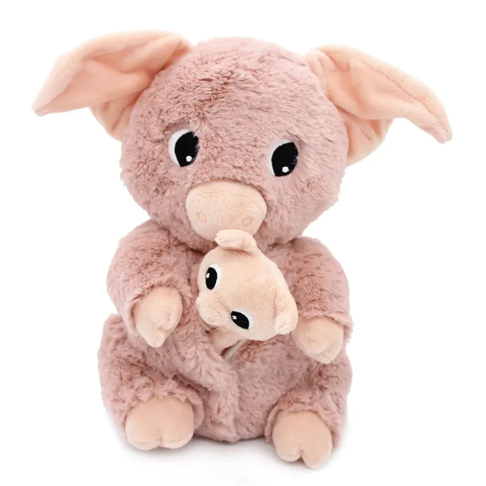 Peluche les ptipotos cochon et son bébé