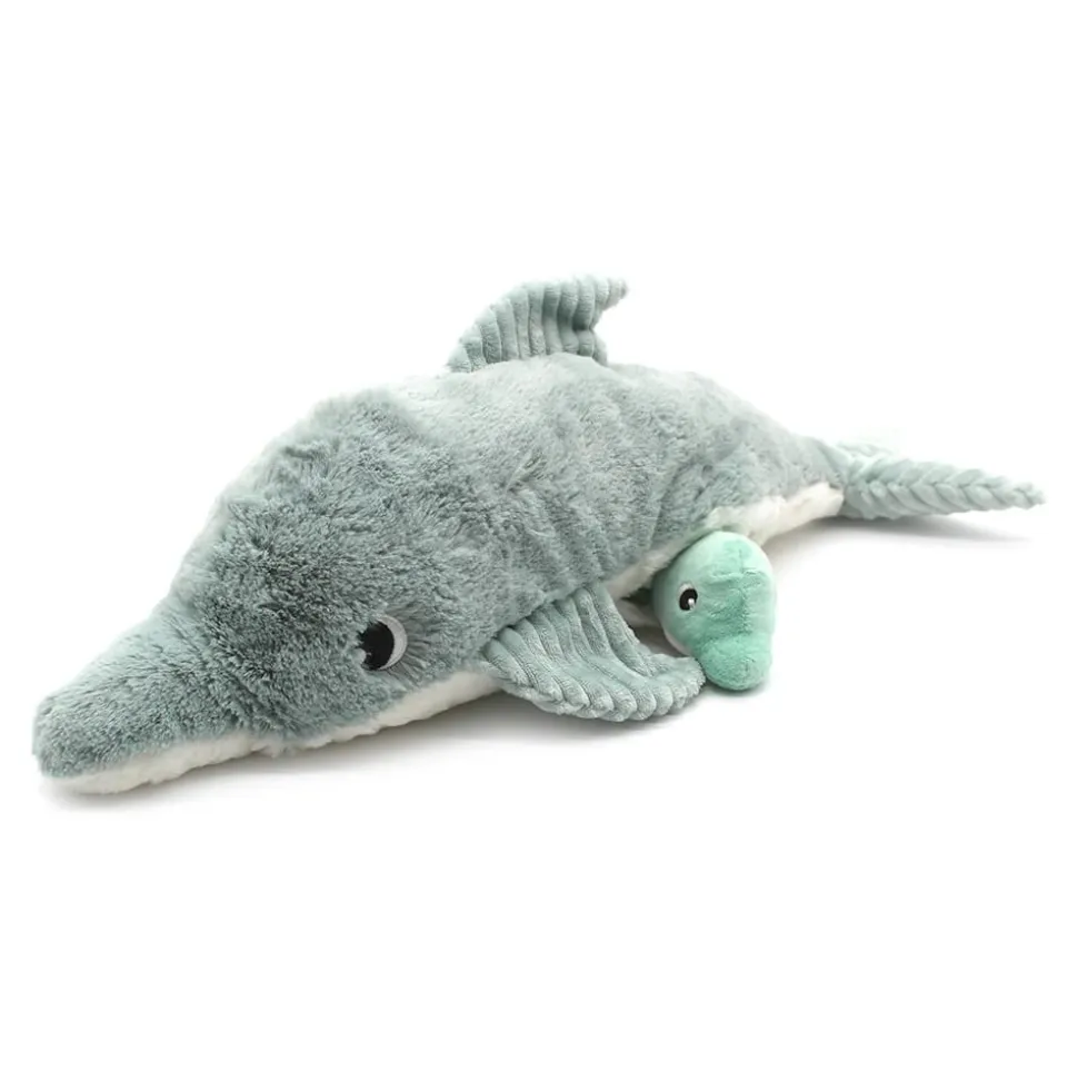 Peluche les ptipotos dauphin et son bébé menthe