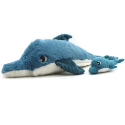 Peluche les ptipotos dauphin et son bébé bleu