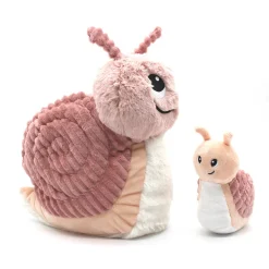 Peluche les ptipotos escargot et son bébé rose