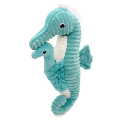 Peluche les ptipotos hippocampe et son bébé papadou aqua