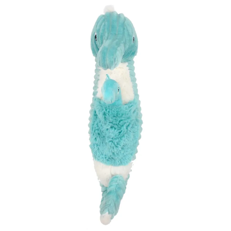 Peluche les ptipotos hippocampe et son bébé papadou aqua